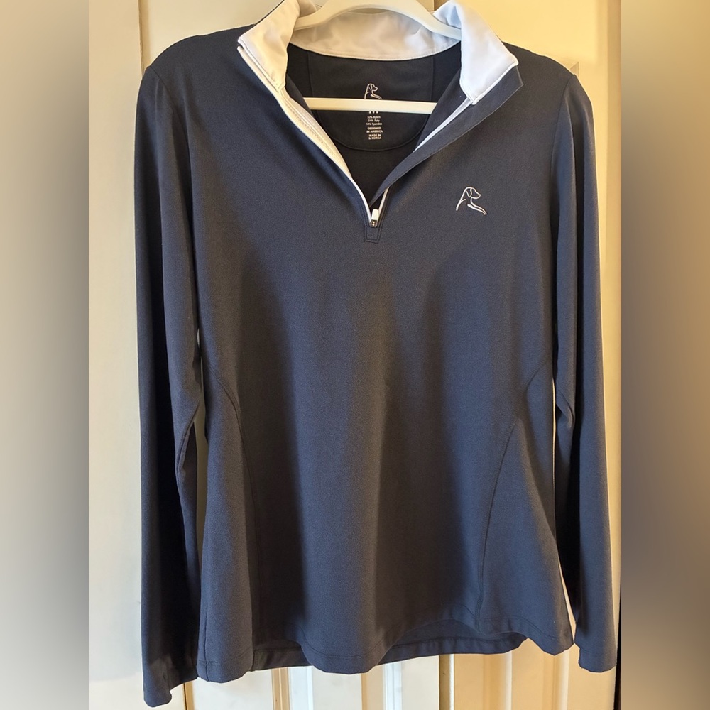 Rhoback Midnight Blue Pullover with Dog Emblem